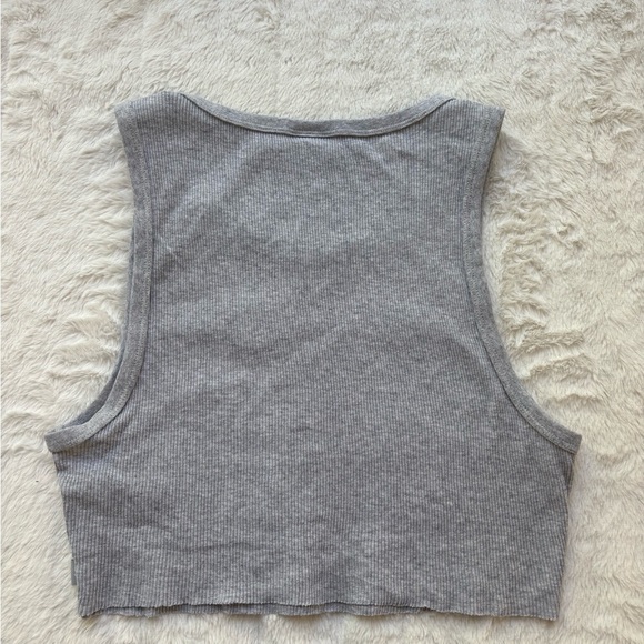 TNA Heather Gray Ribbed Tank Top - Picture 2 of 4